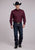 Roper Mens Garnet Medallion Wine 100% Cotton Btn L/S Shirt