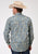 Roper Mens 1933 Delft Paisley Blue 100% Cotton Btn L/S Shirt