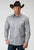 Roper Mens 1934 Silver Medallion Grey 100% Cotton Btn L/S Shirt
