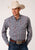 Roper Mens Wine 100% Cotton Liberty Paisley BD L/S Btn Shirt