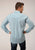 Roper Mens Medallion Turquoise 100% Cotton L/S Shirt