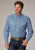 Roper Mens 2023 Foulard Blue 100% Cotton Button L/S Shirt
