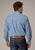 Roper Mens 2023 Foulard Blue 100% Cotton Button L/S Shirt