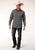 Roper Mens Olive Cotton Blend Diamond Neat BD L/S Btn Shirt