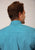 Roper Mens Turquoise Diamond Print Blue Cotton Blend L/S Shirt