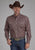 Roper Mens Ginger Foulard Brown 100% Cotton Btn L/S Shirt