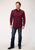 Roper Mens Four Leaf Foulard Red 100% Cotton L/S Shirt