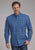 Roper Mens 2251 Sapphire Ornamental Blue 100% Cotton 1 Pkt L/S Shirt