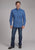 Roper Mens 2251 Sapphire Ornamental Blue 100% Cotton 1 Pkt L/S Shirt