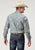 Roper Mens Delft Paisley Blue 100% Cotton L/S Shirt