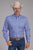 Roper Mens 2385 Foulard Periwinkle 100% Cotton 1 Pkt L/S Shirt