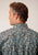 Roper Mens Mine Paisley Turquoise 100% Cotton L/S Shirt