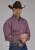 Roper Mens Highway Foulard Red 100% Cotton 1 Pkt L/S Shirt