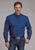 Roper Mens 2249 Black Fill Blue 100% Cotton 1 Pkt L/S Shirt