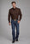 Roper Mens 2162 Black Fill Brown 100% Cotton 1 Pkt L/S Shirt