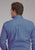 Roper Mens 2388 Solid Poplin Periwinkle Cotton Blend 1 Pkt L/S Shirt