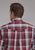 Roper Mens 2248 Plaid Wine/Smoke 100% Cotton Btn L/S Shirt