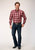 Roper Mens Basic Plaid Red 100% Cotton L/S Shirt