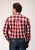 Roper Mens Basic Plaid Red 100% Cotton L/S Shirt