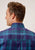 Roper Mens Purple 100% Cotton Shadow Ombre BD L/S Button Shirt