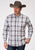 Roper Mens 1941 Cloud Plaid Grey 100% Cotton Btn L/S Shirt