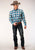 Roper Mens Blue 100% Cotton Sunset Plaid BD L/S Button Shirt