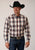 Roper Mens Red Canyon Plaid Red 100% Cotton L/S Shirt