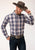 Roper Mens Wine 100% Cotton Vintage Plaid BD L/S 1 Pkt Shirt