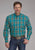 Roper Mens 2246 Real Plaid Teal 100% Cotton 1 Pkt L/S Shirt
