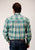 Roper Mens Ocean Plaid Blue 100% Cotton L/S Shirt