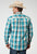 Roper Mens Waters Edge Plaid Multi-Color 100% Cotton L/S Shirt