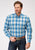 Roper Mens 1942 Chicory Ombre Blue 100% Cotton 1 Pkt L/S Shirt