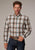 Roper Mens Desert Spring Plaid Orange 100% Cotton 1 Pkt L/S Shirt