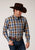 Roper Mens Chocolate 100% Cotton Plaid BD L/S 1 Pkt Shirt