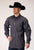 Roper Mens Brush Twill Charcoal 100% Cotton L/S Shirt