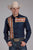 Roper Mens 2136 Aztec Border Blue 100% Cotton L/S Shirt