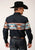 Roper Mens Blanket Aztec Border Black 100% Cotton L/S Shirt