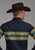 Roper Mens Aztec Border Navy 100% Cotton L/S Shirt