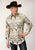 Roper Mens Vintage Postcard Brown 100% Cotton L/S Shirt