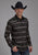 Roper Mens Horizontal Rodeo Stripe Black 100% Cotton L/S Shirt