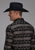 Roper Mens Horizontal Rodeo Stripe Black 100% Cotton L/S Shirt