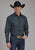 Roper Mens 2123 Vertical Stripe Blue 100% Cotton L/S Shirt