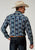 Roper Mens 1908 Serape Stripe Blue 100% Cotton L/S Shirt