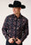 Roper Mens Black 100% Cotton Blanket Stripe L/S Shirt XL
