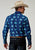 Roper Mens 1907 Hawaiian Ombre Blue 100% Cotton L/S Shirt