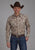 Roper Mens Brushstroke Cowboys Brown 100% Cotton L/S Shirt