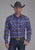 Roper Mens Unlined Flannel Blue 100% Cotton L/S Shirt