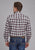 Roper Mens 2164 Stretch Plaid Brown Cotton Blend Tall L/S Shirt