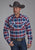 Roper Mens Unlined Flannel Red 100% Cotton Tall L/S Shirt