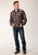 Roper Mens Tall Unlined Plaid Tan 100% Cotton L/S Shirt